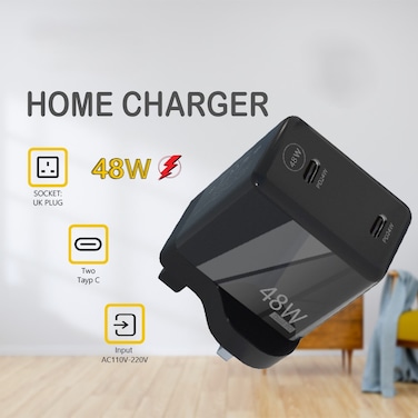 45W USB Fast Charger, Quick Charge 3.0 Wall Plug Adapter, Portable Phone Charger for iPhone, Samsung Galaxy, Android, Tablets &amp; More &ndash; Compact USB Power Adapter