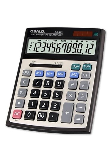 Multifunctional Desktop Calculator with Large Buttons &ndash; Dual Power Office Calculator for Accountants, Business Managers, Financial Professionals &amp; Daily Use