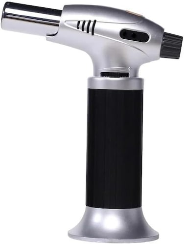 Refillable Butane Blow Torch Lighter &ndash; Adjustable Flame with Safety Lock for Kitchen, Cooking, Baking, Creme Brulee, BBQ, Crafts, Soldering &amp; Camping