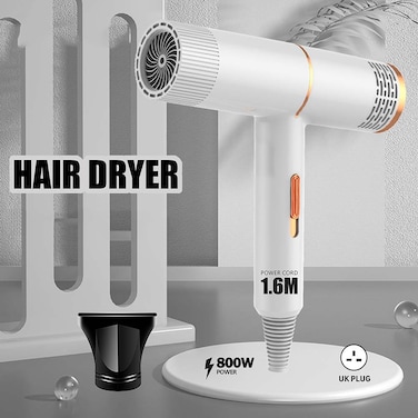 Powerful Lightweight Portable Hair Dryer &ndash; Compact Travel-Friendly Hairdryer with Fast Drying, Dual Heat &amp; Speed Settings for Home &amp; On-the-Go Styling
