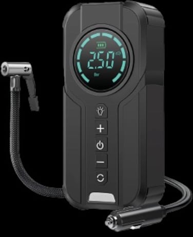 All-in-One Emergency Car Jump Starter &ndash; 1500A 12V Portable Battery Booster with Superfast Air Inflator, LED Flashlight, Power Bank Function