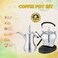 Premium Coffee Pot Set &ndash; Stainless Steel Coffee Server with Cups &amp; Tray   Elegant Arabic/Turkish Coffee Set for Home, Office &amp; Gifting   Heat-Resistant Handle