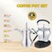 Premium Coffee Pot Set &ndash; Stainless Steel Coffee Server with Cups &amp; Tray   Elegant Arabic/Turkish Coffee Set for Home, Office &amp; Gifting   Heat-Resistant Handle