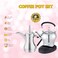 Premium Coffee Pot Set &ndash; Stainless Steel Coffee Server with Cups &amp; Tray   Elegant Arabic/Turkish Coffee Set for Home, Office &amp; Gifting   Heat-Resistant Handle