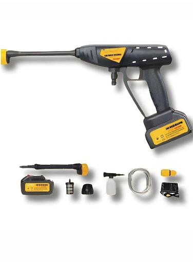 Cordless High Pressure Electric Washer &ndash; 180W Portable Power Washer with 6 Spray Modes, Long Battery Life, Soap Bottle &amp; Hose &ndash; Car Wash, Patio, Bike, Garden Cleaning