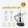 غلاية قهوة كهربائية 800 واط سعة 600 مل - غلاية ماء سريعة الغليان للقهوة والشاي والمشروبات الساخنة - محمولة، صغيرة الحجم، مصنوعة من الفولاذ المقاوم للصدأ مع إيقاف تشغيل تلقائي