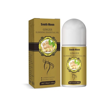 2PCS Ginger Slimming Massage Oil Roll-On &ndash; Body Shaping &amp; Firming Roller for Belly, Thighs, Arms &ndash; Natural Cellulite Treatment &amp; Lymphatic Drainage Massage Ball
