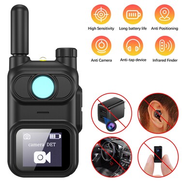 Anti-Spy Bug Detector &ndash; Hidden Camera &amp; WiFi Signal Detector with Personal Alarm &ndash; Portable Privacy Protection Tool for Bathrooms, Hotels, Changing Rooms, and Travel
