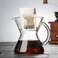 Heatproof Glass Pour Over Coffee Maker &ndash; 800&ndash;1000ml V-Shaped 60&deg; Drip Coffee Kettle with Barista Precision, Manual Coffee Pot Brewer for Hand Drip or V60 Filter Brewing
