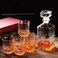 Luxury Crystal Whiskey Decanter Set &ndash; Engraved High-End Kristall Glass Wine &amp; Whiskey Bottle with Stopper   Modern Barware Gift Set for Men, Scotch, Bourbon, Liquor