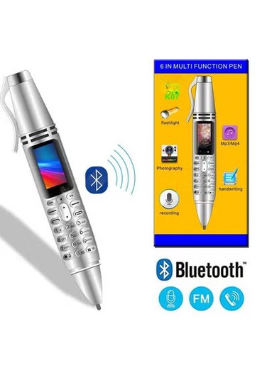 Mini Pen Type Cell Phone with Dual SIM, 0.95 Inch Screen, Built-in Camera and Flashlight, Supports up to 32GB TF Card, GSM Unlocked Compact Mobile Phone for Travel