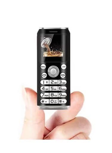 Mini Mobile Phone &ndash; Compact Dual SIM Pocket-Size Cell Phone with 1.0-Inch Display &ndash; Cute Portable Dialer for Travel, Backup, and Emergency Use &ndash; Black
