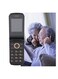 Unlocked Flip Phone for Seniors &ndash; Big Button Cell Phone with Widescreen Display, Dual Magnetic Speakers, Hearing Aid Compatible, SOS Button, Long Battery Life
