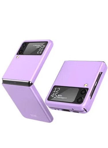 غطاء هاتف فائق النحافة مطلي - غطاء فاخر نحيف مقاوم للصدمات، غطاء واقٍ خفيف الوزن مضاد للخدش، مناسب لهواتف iPhone وSamsung - أرجواني