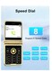 Slim Folding Mobile Phone &ndash; Unlocked GSM Flip Phone with 4 SIM Standby, 2.4-Inch Display, Flashlight, Speed Dial, FM Radio, and Magic Voice Feature