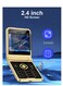 Slim Folding Mobile Phone &ndash; Unlocked GSM Flip Phone with 4 SIM Standby, 2.4-Inch Display, Flashlight, Speed Dial, FM Radio, and Magic Voice Feature