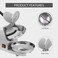 Electric Ice Crusher Machine Ice Shaver Snow Cone Maker with Stainless Steel Bowl, Double Blade Ice Shaver Crusher Machine for Cocktails, Ice Cream, Smoothies, Cold Juice