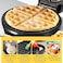 Waffle Iron, Double Waffle Iron for 4 Waffles, 7 Levels Temperature Control, Waffle Maker with Non-Stick Coating,