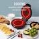 Waffle Iron, Double Waffle Iron for 4 Waffles, 7 Levels Temperature Control, Waffle Maker with Non-Stick Coating,