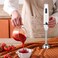 Stainless Steel Hand Blender, 400W Electric Stick Blender with Mixing Blade, Detachable Blending Leg, Household Handheld Electric Stirrer for Baby Food, Smoothies, Soup, Milkshake White