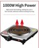 Electric Hot Plate, 1000W Powerful &amp; Versatile Cooking Appliance with Adjustable Heat Settings, Non-Stick Cooking Surface, Easy to Clean, Compact &amp; Lightweight Design