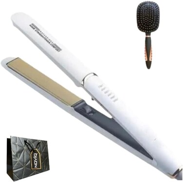 Pro Salon Ionic Hair Straightener,Brush &amp; Incl Noviq gift bag