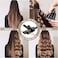 Hair Crimper with 3 Barrel Beach Wave, Foldable 25mm Curling Iron, Adjustable Heat Settings and LCD Temperature Display