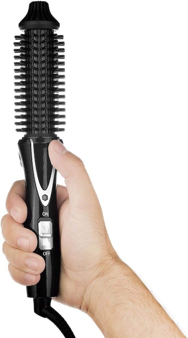 Hot Styling Brush, 26mm Ceramic Barrel Curling Iron Ionic Electric Round Heated Brush Foldable Curler Straightener Hair Curling Wand