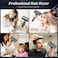 Hair Dryer Ion, Hair Dryer Hair Dryer, Foldable, Quick Drying Hair Dryer, Salon, Quick Drying, 3 Heat and 2 Speed Levels