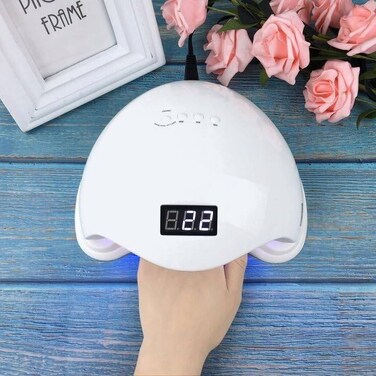 Nail Dryer &ndash; Nail Lamp for All Gel Polish Polish, Hybrid &ndash; 10/30/60/99s Timer, Infrared Sensor, LCD Display &ndash; Curing, Nail Modeling, Manicure