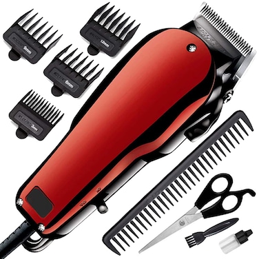 Corded Waterproof Professional Big High Power Hair Clipper Beard Mustache Hair Trimmer Shaver Cutter Cleaner For Men Salon approved Electric Razor Multicolor