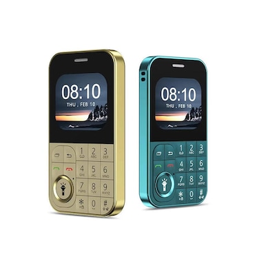 هاتف محمول مزدوج الشريحة لكبار السن مع عمر بطارية طويل وكاميرا خلفية ولوحة مفاتيح صغيرة وميزات متعددة الوظائف