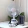 Portable Solar Rechargeable Table Fan with Power Bank Function, USB Rotation Desk Fan with 2 LED Bulbs for Home, Outdoor, and Emergency Use
