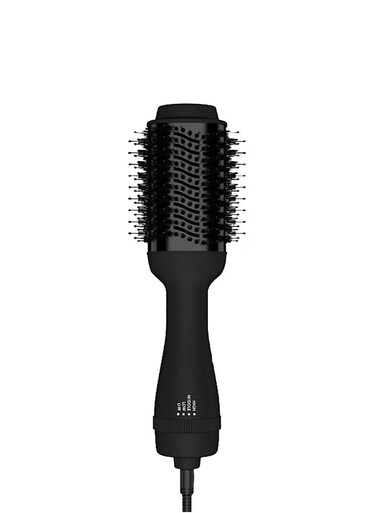 Hair Styler with Heat-Resistant Silicone-Coated Handle, Easy-to-Use Design for Comfortable Styling, Black