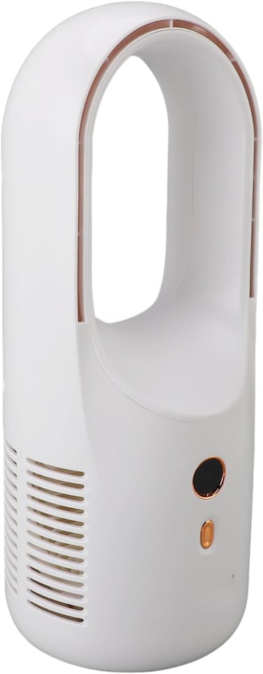 Bladeless Portable Desk Fan with 6-Speed Settings, USB Type-C Rechargeable Silent Desktop Cooling Fan for Home, Bedroom, and Office Use