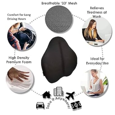 Memory Foam Medical Sitting Cushion &ndash; Orthopedic Pressure Relief Seat Pad for Back, Hip, and Tailbone Support