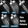 Filtered Shower Head Set with 15 Stage Shower Filter and 5 Spray Settings, Hard Water Softener and Chlorine Removal Cartridge, High Pressure Showerhead for Bathroom