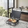 Large Fixed Plate Panini Press Grill - 180 Degree 4 Slice Digital LCD Contact Grill for Sandwiches &amp; Grilled Foods