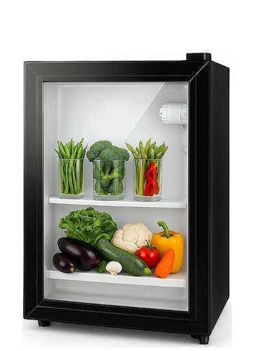 48L Mini Refrigerator &ndash; Direct Cooling, Energy-Efficient, Sleek Metal Design for Home, Office, &amp; Dorm &ndash; Quiet Operation, 55W Low Power Consumption