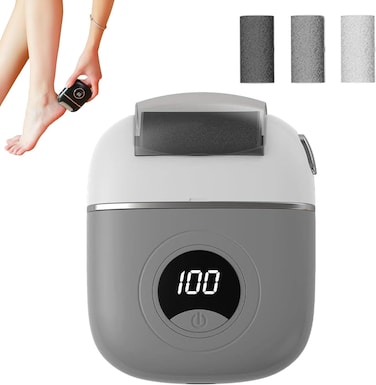 Digital Electric Foot Grinder &ndash; Callus Remover &amp; Foot Files with Adjustable Grinding Head, Digital Display, Toe Chopper for Toes, Heels, Soles, and Side Feet