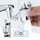 Rotatable Faucet Aerator with Robotic Arm, Anti-Splash Swivel Extender for Bathroom and Kitchen Sink, Shampoo