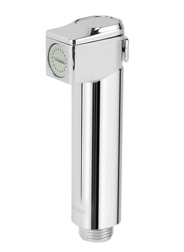 طقم شطاف جونو مع رذاذ ناعم ونفث ماء مستمر، رذاذ بيديه محمول سهل التبديل مصنوع من مادة ABS عالية الجودة، خيط G1/2 بوصة، للاستخدام في الحمام حتى 60 درجة مئوية - فضي