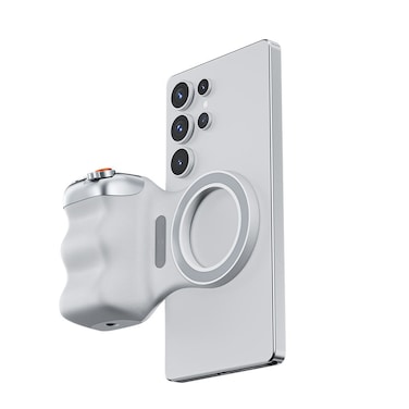 Phone Camera Handle Grip with Wireless Shutter Remote for iPhone and Android Smartphones, Magnetic Camera Grip Handle for Stable Photography and Video Shooting