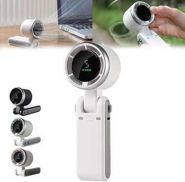 Pocket Sized AC Level Fan &ndash; 3-in-1 Mini Foldable Turbo Fan with 5 Speed Settings, 180&deg; Adjustable Design,  USB Rechargeable Personal Cooling Fan for Travel