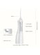 2-in-1 Water Flosser and Electric Toothbrush Kit &ndash; Portable Rechargeable Oral Care Set with 320ml Detachable Tank, 4 Cleaning Modes, High-Frequency Pulse,