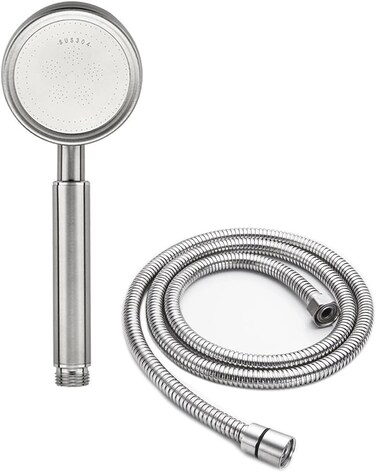 رأس دش محمول - رأس دش محمول عالي الضغط مع خرطوم بطول 150 سم، تدفق مياه ناعم ومريح، أوضاع قابلة للتعديل للحمام