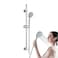 3-Functions Stainless Steel Sliding Bar Shower Set &ndash; Chrome Finish Bathroom Handheld Shower with Adjustable Height, Flexible Hose, and Multi-Spray Modes