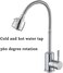 Modern Kitchen Sink Mixer Tap &ndash; Flexible Single Handle Faucet, 304 Stainless Steel, Black Finish, Hot &amp; Cold Water Mixer, Easy to Install Kitchen Faucet