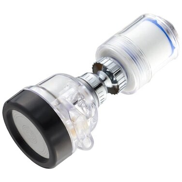 فلتر صنبور منقي مياه المطبخ - رأس دش عالمي معزز للضغط، مستلزمات حمام ماء مضادة للرذاذ للحصول على مياه نظيفة ومنعشة