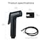 Shower ABS Plastic Black Handheld Shattaf Bidet Sprayer Set &ndash; New Design, Adjustable Spray, Eco-Friendly and Durable for Bathroom Hygiene
